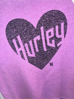 Hurley Lilac Knit Crew with Black Logo Label